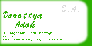 dorottya adok business card